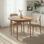 Hanah Home Mesa de Comedor Extensible en Pino Atlántico, 100x100 cm (extensible a 131 cm), Tablero de Melamina, Patas de Madera, Color Pino Atlántico